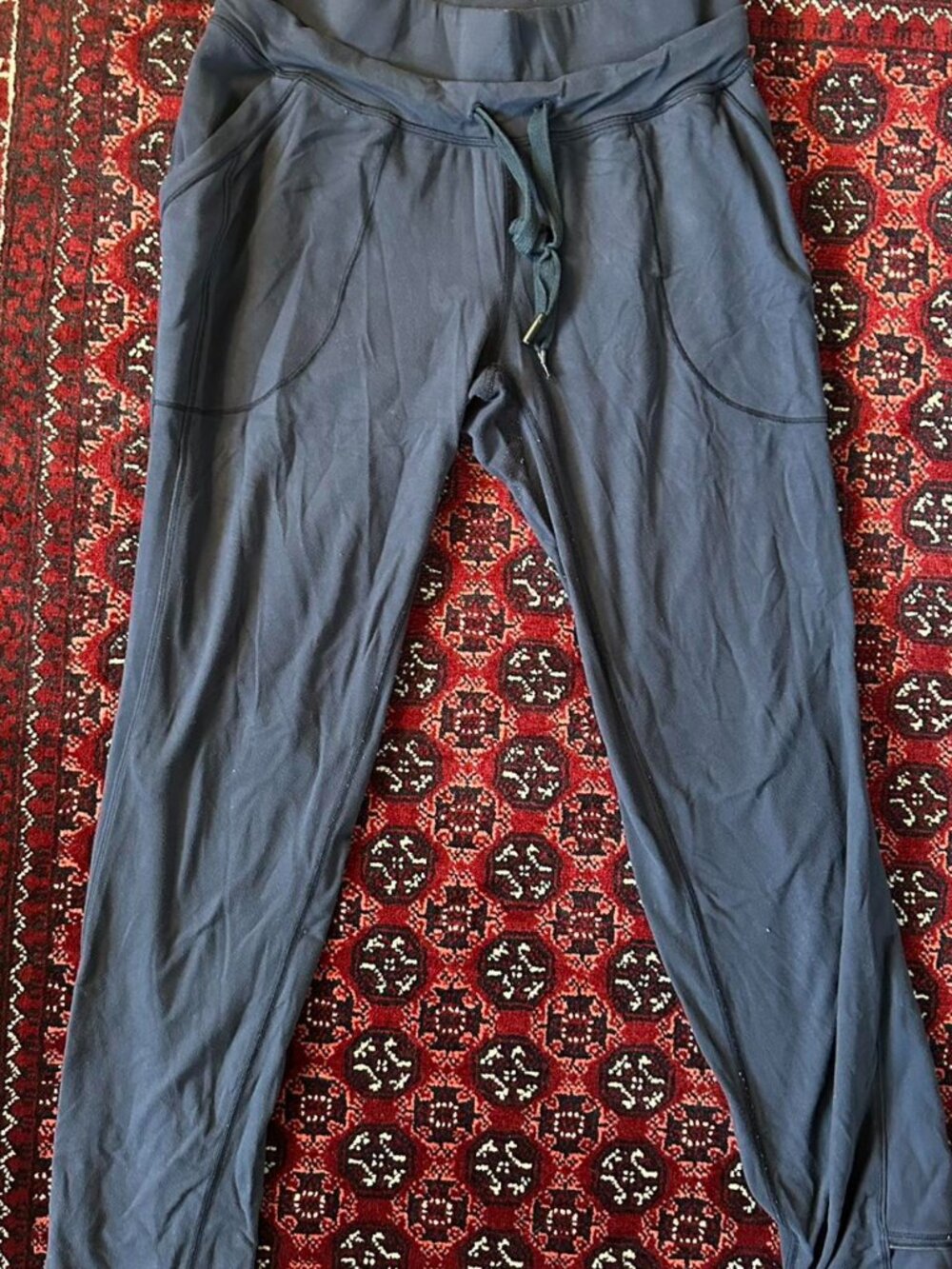 Lululemon Navy and Blue High-Waisted Joggers Size 6